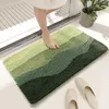 Tapetes simples e absorventes de água espessada no banheiro conjunto de tapete doméstico flocking anti -slip banheiro tapetes piso