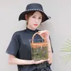 Acryltransparente Bambus -Gelenktasche, Handtasche, kleine Tasche, täglich vielseitig, Nischendesign, Frauenbeutel 240409