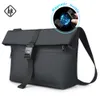 HcanKcan Mens Crossbody Bag Waterproof Shoulder Bag Fit 13 Inches Laptop Waist Bag Large Capacity Messenger Bag Black Side Bag 240402