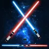 2-в-1 Light Up Sabre Led Dual Swords Телескопическая ручка для косплея Свадебная вечеринка по случаю дня рождения светящийся меч Light Kid подарок