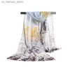 SCARPE 160*50 cm in stile multi-stile Regalo per vacanza solare Vendetta in chiffon Strip Wild Fashion Shawl Suncreen Stampa floreale Scarf240409