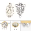 10pcs S / M / L Médaille miraculeuse Notre-Dame Vierge Marie Pendante Charms Rosaire Diy Collier Bracelet Accessoires de bijoux