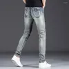 Jeans maschile jeans denim slim marchio design motocicletta per pantaloni personalizzati con cerniera personalizzata artigianato pantaloni hip hop adolescente