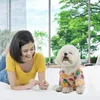 Hundkläder sommarkläder andas husdjurskjorta för små hundar valpfrukttryck