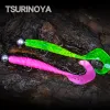 Tsurinoya Curled cauda grub mole mata 85mm 2,4g 16pcs Predator Pishing Rig Lure Lure Worm Artificial Silicone for Largemouth Bass