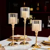 Candlers Nordic Style Holder European Metal Home Living Living Table Table Centres de décoration pour manger des ornements