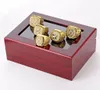 Fino Superbowl Footballcowboys Campeonato Anillos de la caja de madera Joya Men039s Anillos 5 piezas de recuerdo Fan regalo 2020 WHOL3473576