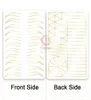 5pc Premium White Silicone Practice Double Face Skin Gold Printed Ombre Practice Pad For Eyebrow Microblading Permanent Makeup3223414