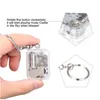 Figurines décoratines Small Music Box Movement Chain Chain Square Keychain Keychain Pladed Pendant Bijoux portable