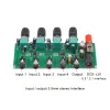 DC 5V-12V AU-401 Stereo Audio Mixer 4 Input 1 output Individually Controls Board Sound mixing DIY Headphones Amplifier