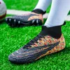 American Football Shoes Chuteiras Society Professional Unisex Soccer Long Spikes Hg/TF Ankle Boots Outdoor Grass Cleats Futsal