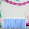 Table Cloth Skirt High-End Decoration Tulle Gold-Rimmed Wedding Birthday Party Mesh Home Decor Extra Large Tablecloth