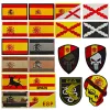 Spanska flagglapp Spanien Royal Tercios Cross of Burgogne Flag Badge Emblem Taktisk moral broderad applikation Militär klistermärke