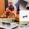 Fashion luxury man mens designer sunglasses for men and woman vintage square 1547 matte frame Letter printed Color film glasses trend leisure style Anti-Ultraviolet