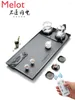 Dekorativa figurer Tea Bordkokare Black Gold Stone Tray Set Automatic Integrated Hushåll med induktionskokare Sea