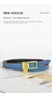 Belts Double-Faced Genuine Cow Leather Slim Women Blue Purple Pink White Cowskin Jeans Belt Casual Dress Cinture Corset Strap