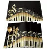 Piano Keys Note Music Yellow Festival Table Runners Party Party décor Cuisine Placemat Home Coffee Decor Dining Table Varelle