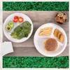 Disposable Dinnerware 50 Pcs Plates Compostable 10in Paper Sugarcane Heavy-Duty 3 Grids Environmentally Friendly