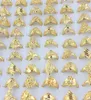 entier entier 20pcs mélange mariage gold couleurs anneaux de fiançailles anneau de fleur bijoux de mode pour les femmes Ring3395788