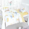 3Pcs Baby Bedding Set Cotton Bed Linen Quilt Cover Pillowcase Cartoon Pattern Crib ZT50 240328
