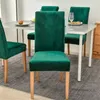 1/2/4/6 PCS Velvet eetkamerstoel Cover Stretch Elastische eetkamerstoel Slipcover Spandex Case voor stoelen Housse de chaise