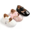 ファーストウォーカーMeckior Baby Girls Shoes PUレザーボウノットフラットノンスリップゴム靴底幼児プリンセスウェディングドレスガール