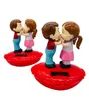 Car Solar Powered lovers toys Automatic shaking head kiss Doll Toy desktop Decor Ornaments decoration3261242