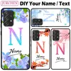 Jurchen Custom Name Case voor Xiaomi Redmi Note 9 9A 9At 9C 9T NFC K30 K30I MI 11T 10T 11 10 Lite Pro Ultra Text Flower TPU Cover