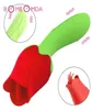 Vibrateur de gode de chauffage pour femmes langue g vibrateur de stimulateur adulte toys fleurs
