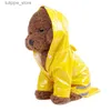 Dog Apparel Dog Apparel Summer Outdoor Puppy Pet Rain Coat S-XL Hoody Waterproof ets PU Raincoat for Dogs Cats Apparel Clothes Wholesale 230719 L46