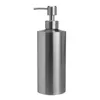 Dispensateur de savon liquide en acier inoxydable lavage rechargeable Bouteille de comptoir 20,5x5,5 cm