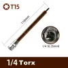 1PCS 110 mm Longueur Torx Tournevis Bits 1/4 pouce Drive de conduite Outils à main T8 T10 T15 T20 T25 T27 T30 T40 T45 T50 T55