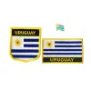 Uruguay National Flag brodery Patches Badge Shield and Square Shape Pin un ensemble sur la décoration de sac à dos du brassard en tissu