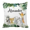 Lvyziho gepersonaliseerde naam jungle dieren groene baby beddengoed set verjaardag peuter cadeau beddengoed set baby shower beddengoed set 240408