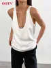 Tanks pour femmes mode vrac tops satin blanc vestiges femmes 2024 été noire en u-cou sans manches sans manches décontractées streetwear sexy