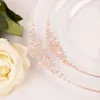 Plates 350PCS Rose Gold Plastic - Clear Disposable 50Dinner Dish Complete Tableware Freight Free