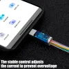 USB C Typ C -kabel 120W 6A Snabbladdning av transparent silikondatadråd Aluminiumlegering Metallplugg för Samsung Xiaomi Huawei