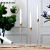 Candle Holders Modern Gold Metal Lamp Stand Wedding Decoration Bar Party Home Office Candlestick Tabletop Crafts