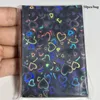إطارات KPOP Toploader Card Bag 50pcs/Pack Pocard Sleeves Idol PO Cards Storage Storage Love Heart ملون