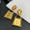Backs Ohrringe zu Reines Vintage Golden Ohrclip Französisches Handtasche Klassische Design Mode Frauen hochwertige Pendientes Schmuck