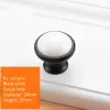 Dolap seramik siyah beyaz tutamak Avrupa alüminyum gardırop kapı çekmecesi modern minimalist tutamak mobilya donanımı