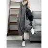 Striped Jumpsuits for Women Summer Sleeveless Oversized One Piece Outfits Loose Korean Style Casual High Waist CrossPants 240409