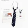 Nekbladen blauwe tie academie stijl jk luie man geen tie shirt accessoires gestreepte bachelors jurk stroptie vrouwelijke handbind mannelijk dkq