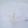 Pendant Necklaces 2022 New Design Exquisite Mobile Bear Womens Necklace Plated with 14k True Gold Elegant Zircon Necklace Birthday Gift Jewelry BrincosQ