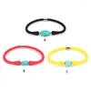 bangle 7inch mticolor سوار الحجر الطبيعي الحجارة الحجارة حبل sile casual للرجال أزياء المجوهر