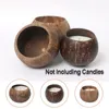 Candle Holders Coconut Shell Holder Candlestick Natural Container Home Decoration Desk Organizer Making Tool
