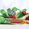 Fleurs décoratives pu vert grand décoration intérieure du modèle de légumes réaliste table affichage de la table de laitue accessoire