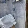 2024 Frauen Jeans Desinger Jean Modebrief bestickte Hosen lässige lockere Hosen lange Hosen gerade Mi-Beinhose Frau Jeanshose Größe S-XL