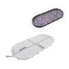 Decorative Figurines DIY Oval Tray Cement Silicone Mold Jewelry Display Panel Mould Concrete Plaster Resin Crystal Storage Molds