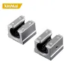 2PCS SBR16 16 mm rail linéaire Toute longueur Support Round Guide Rail + 4pcs SBR16UU Bloc de diapositive pour CNC